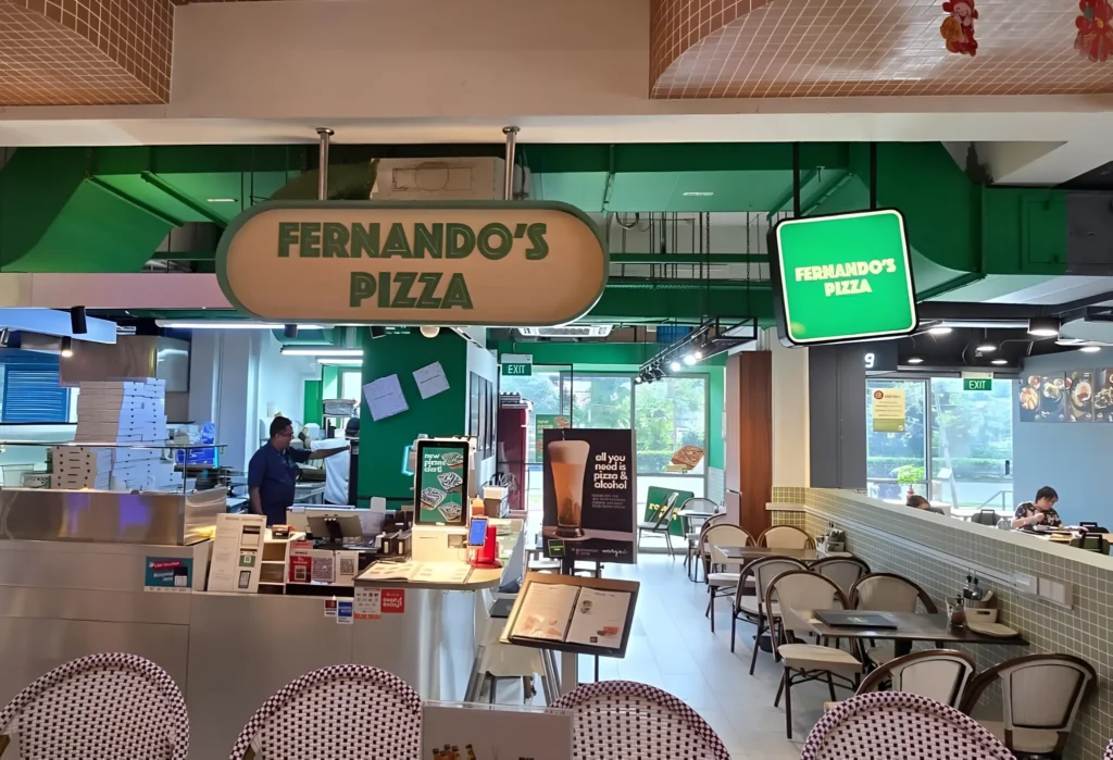 Inside Fernando's Pizza at Margaret Market.